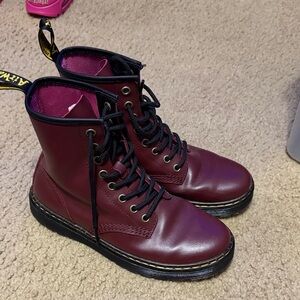 Dr. Martens Cherry Red Leather Boots